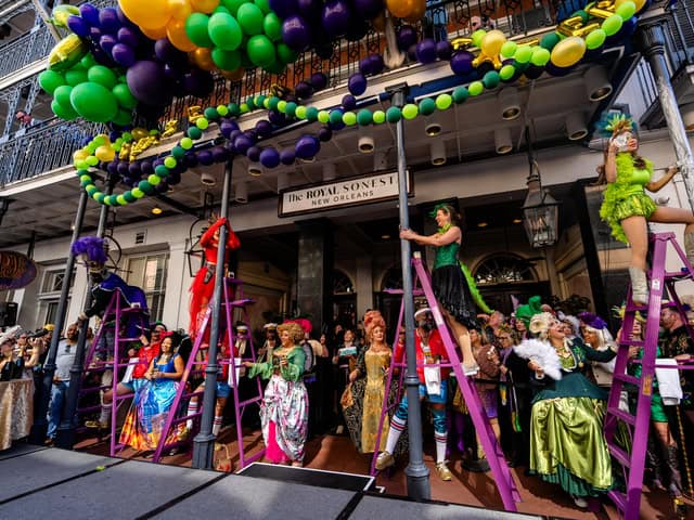 Greasing of the poles event in New Orleans.
