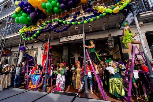 Greasing of the poles event in New Orleans.